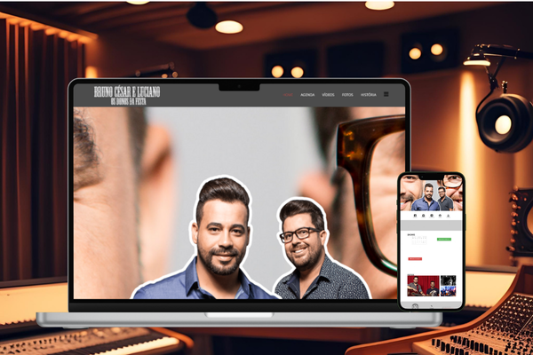 Site da dupla sertaneja Bruno César e Luciano