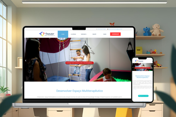 Site institucional da clínica Desenvolver Bambuí